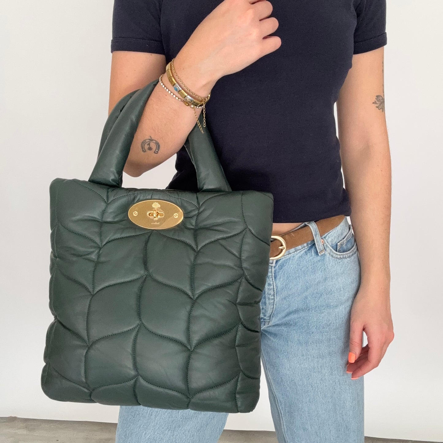 Mulberry Big Sofite Tote Nappa Leather Dark Green GHW