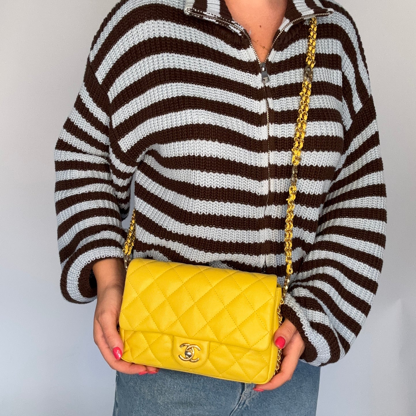 Chanel CC Coco You Flap Bag Yellow GHW (NFID)