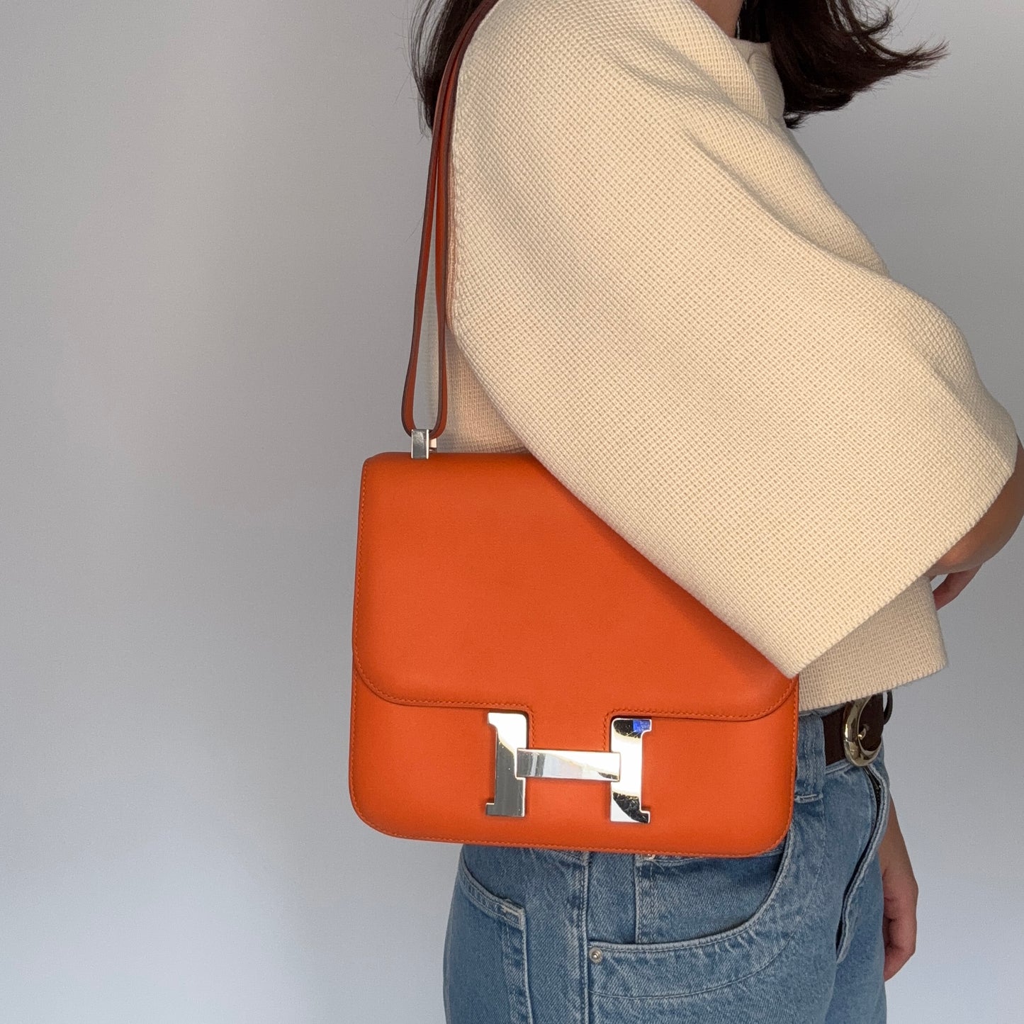 Hermes Constance 24 In Orange H Swift Leather 2015