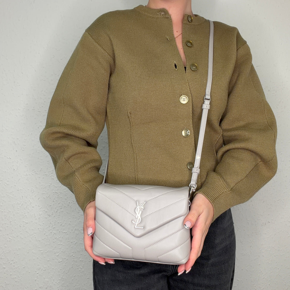 Saint Laurent Loulou Toy Grey SHW 2019
