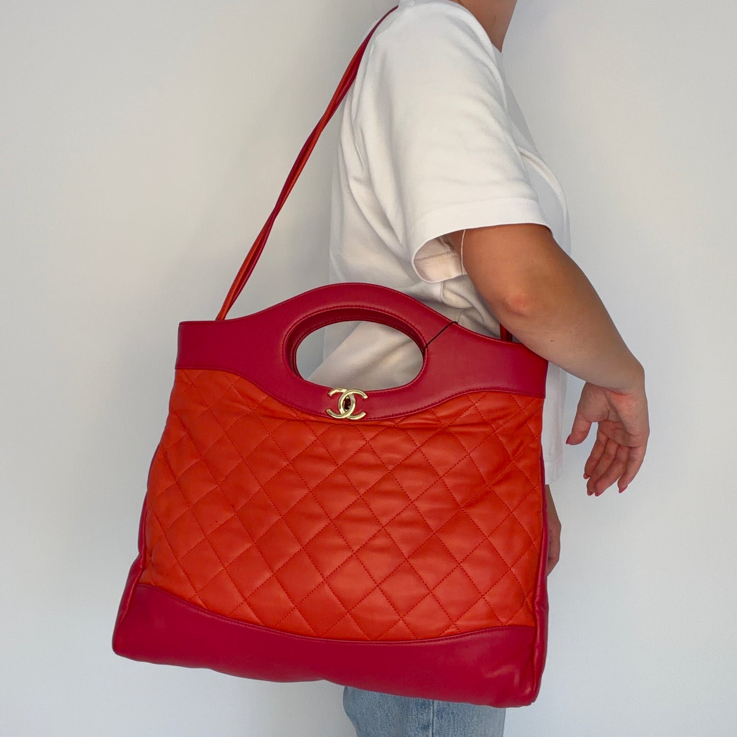 Chanel 31 Large Pink/Orange Lambskin 2018/19