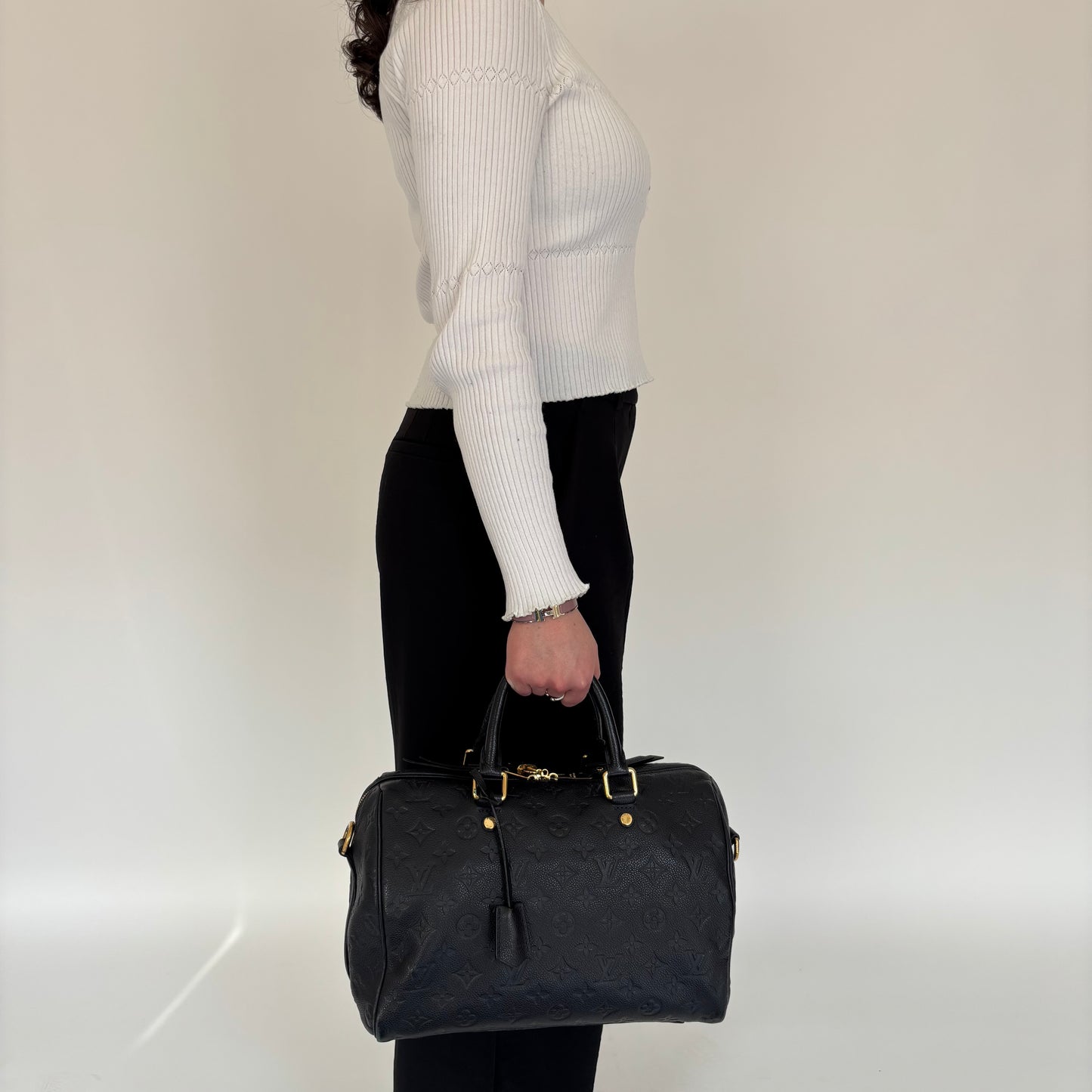 Louis Vuitton  Empreinte Speedy 30 Bandouliere No Long Strap
