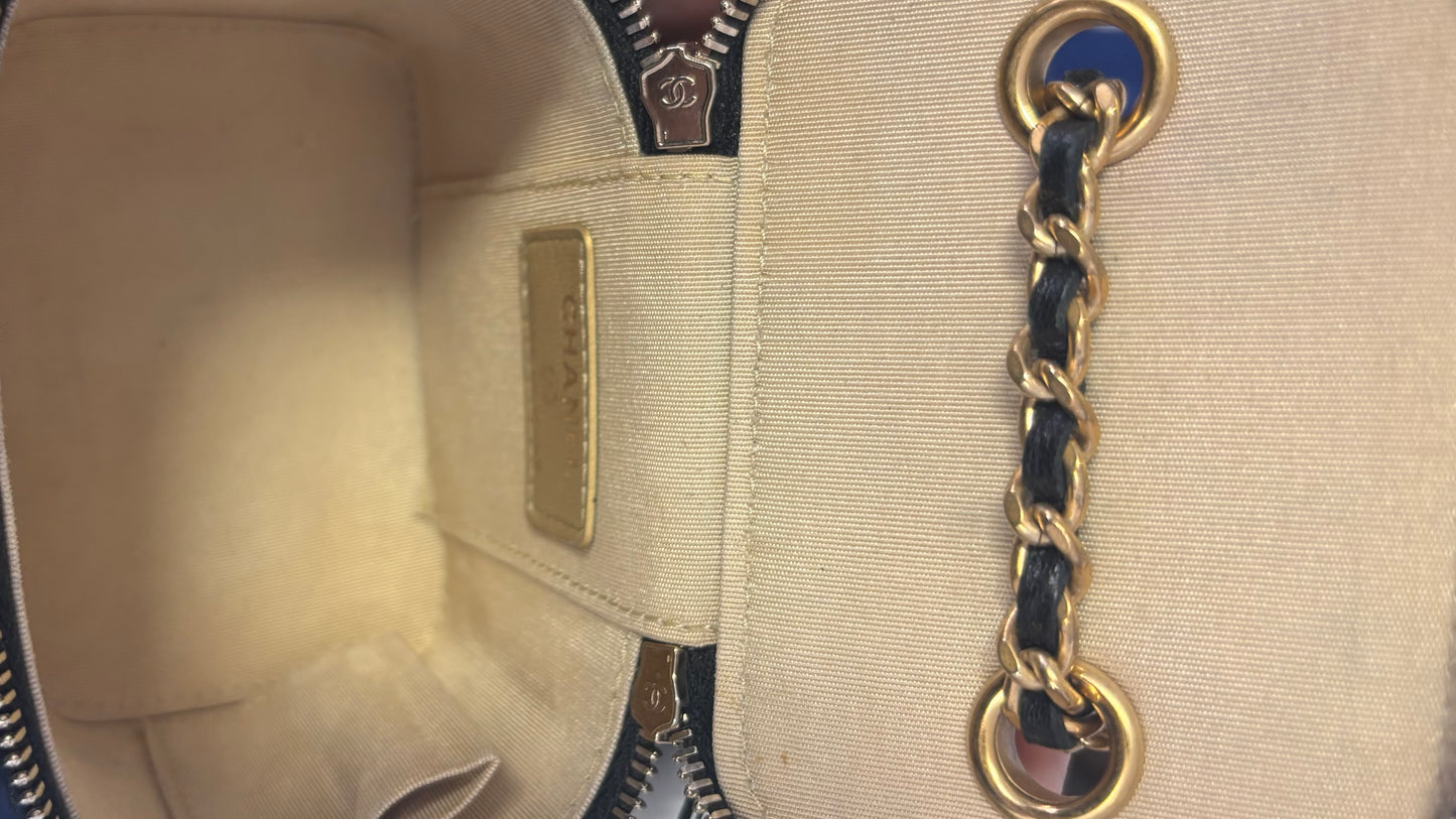 Chanel Vanity Pearl Crush Mini Black Lambskin GHW 2021