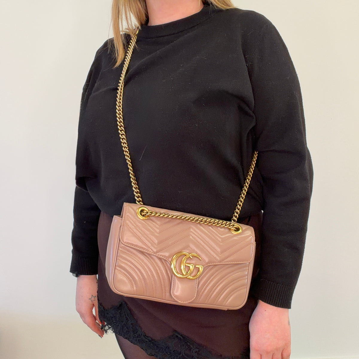 Gucci Marmont Old Model Small Flap Dusty Pink