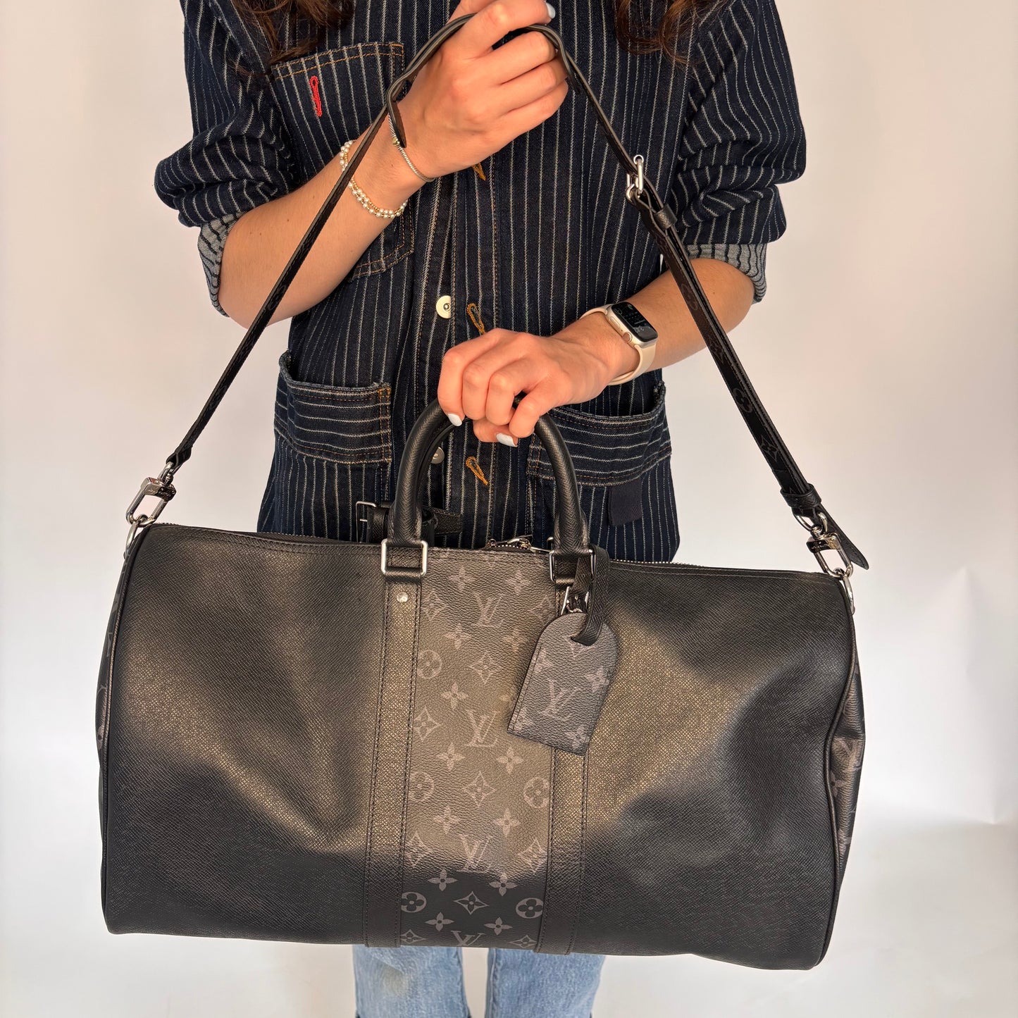 Louis Vuitton Keepall Bandouliere 50 Eclipse and Taiga Leather (NFID)