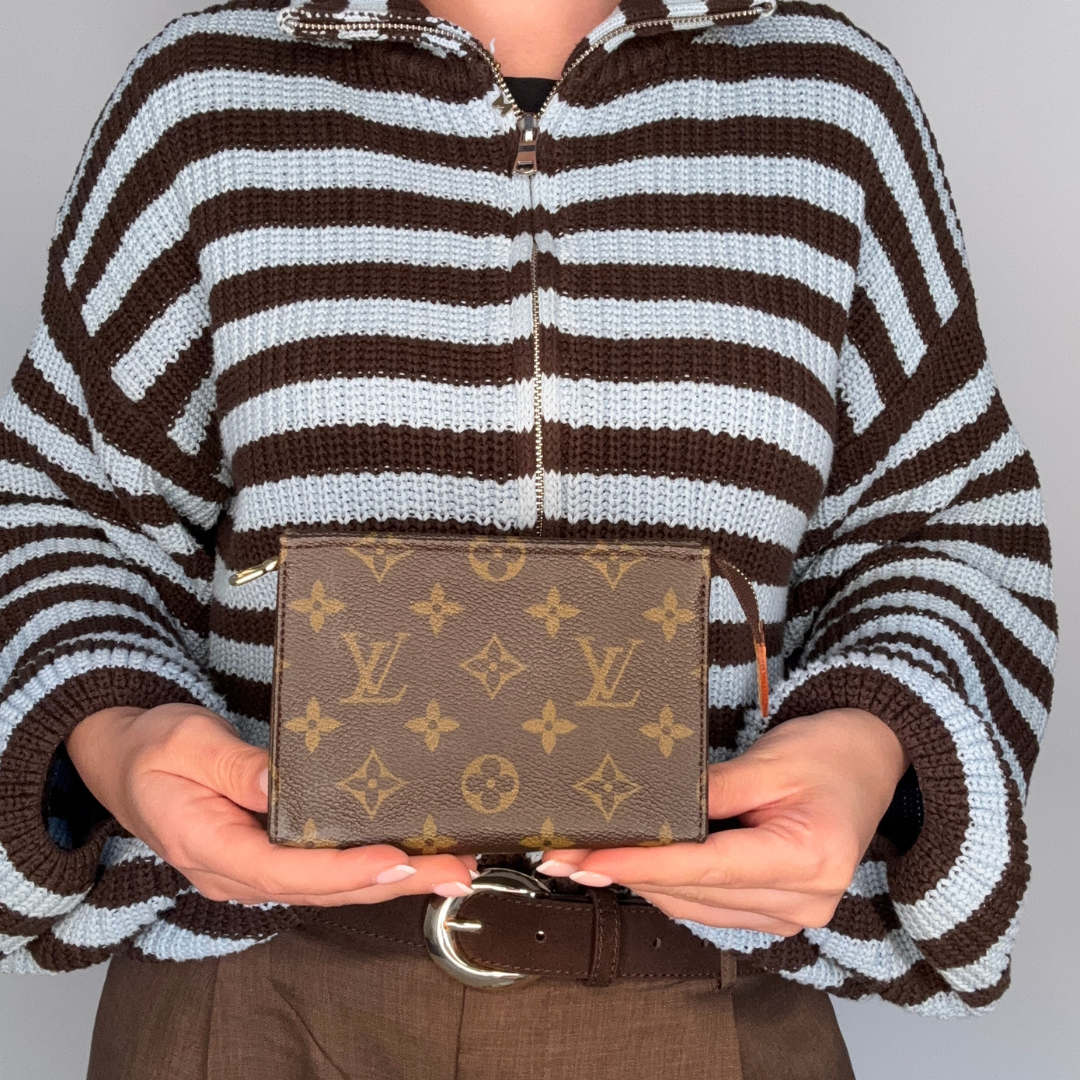 Louis Vuitton Toiletry Pouch Mini Monogram Vintage MB0012
