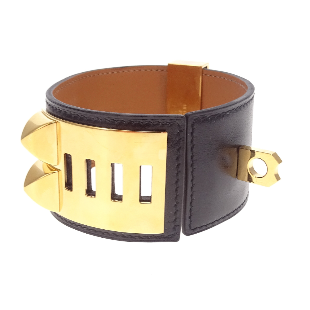 Hermes Black GHW Collier de Chien Bracelet 2020 (T3)