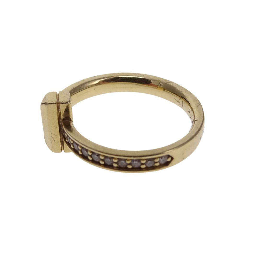 Tiffany & Co T1 Ring Yellow Gold with Diamonds - size 50
