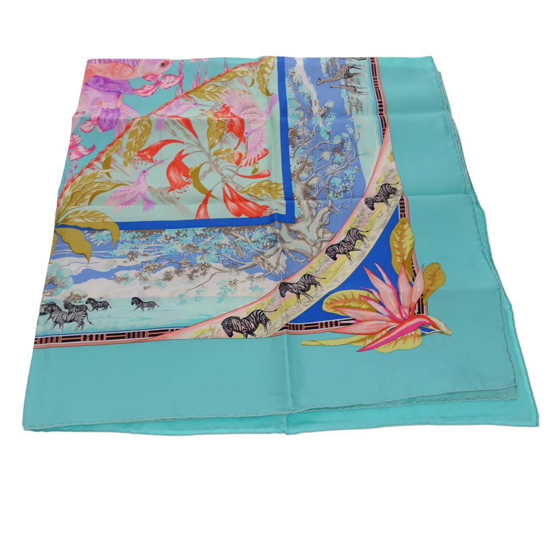 Hermes Tropiques Scarf 90 100% Silk
