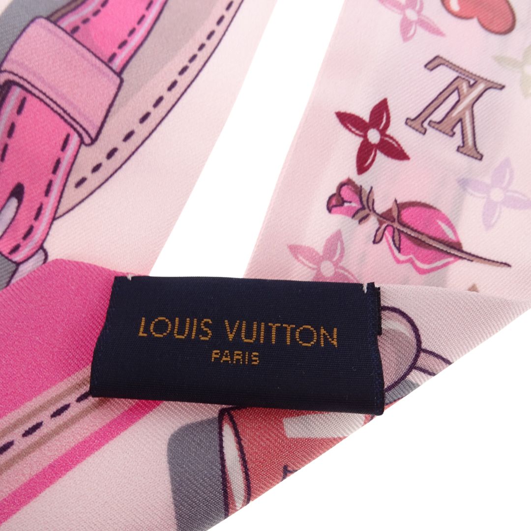 Louis Vuitton A la Folie BB Bandeau Pink 100% Silk