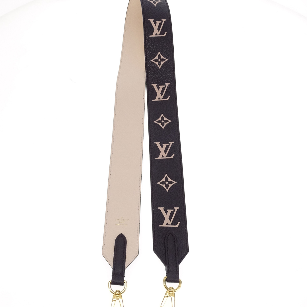 Louis Vuitton Strap For Shoulder Bags In Noir & Beige Monogram