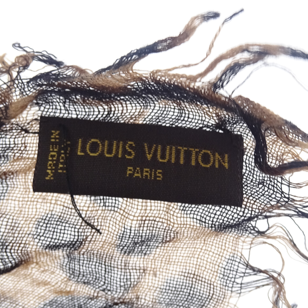 Louis Vuitton Rare Stephen Sprouse Brown Leopard Stole Cashmere & Silk