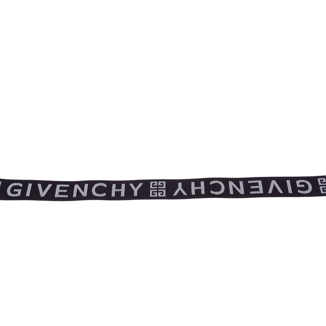 Givenchy Black/White Logo Plate Buckle Belt