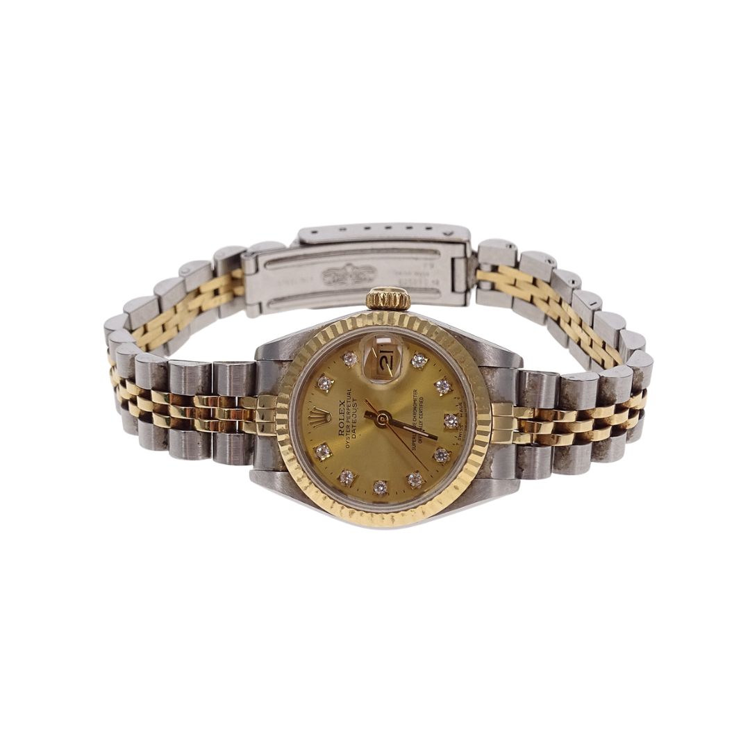 Rolex Oyster Perpetual Lady Datejust 26 Steel and Gold with Diamond Dot Dial