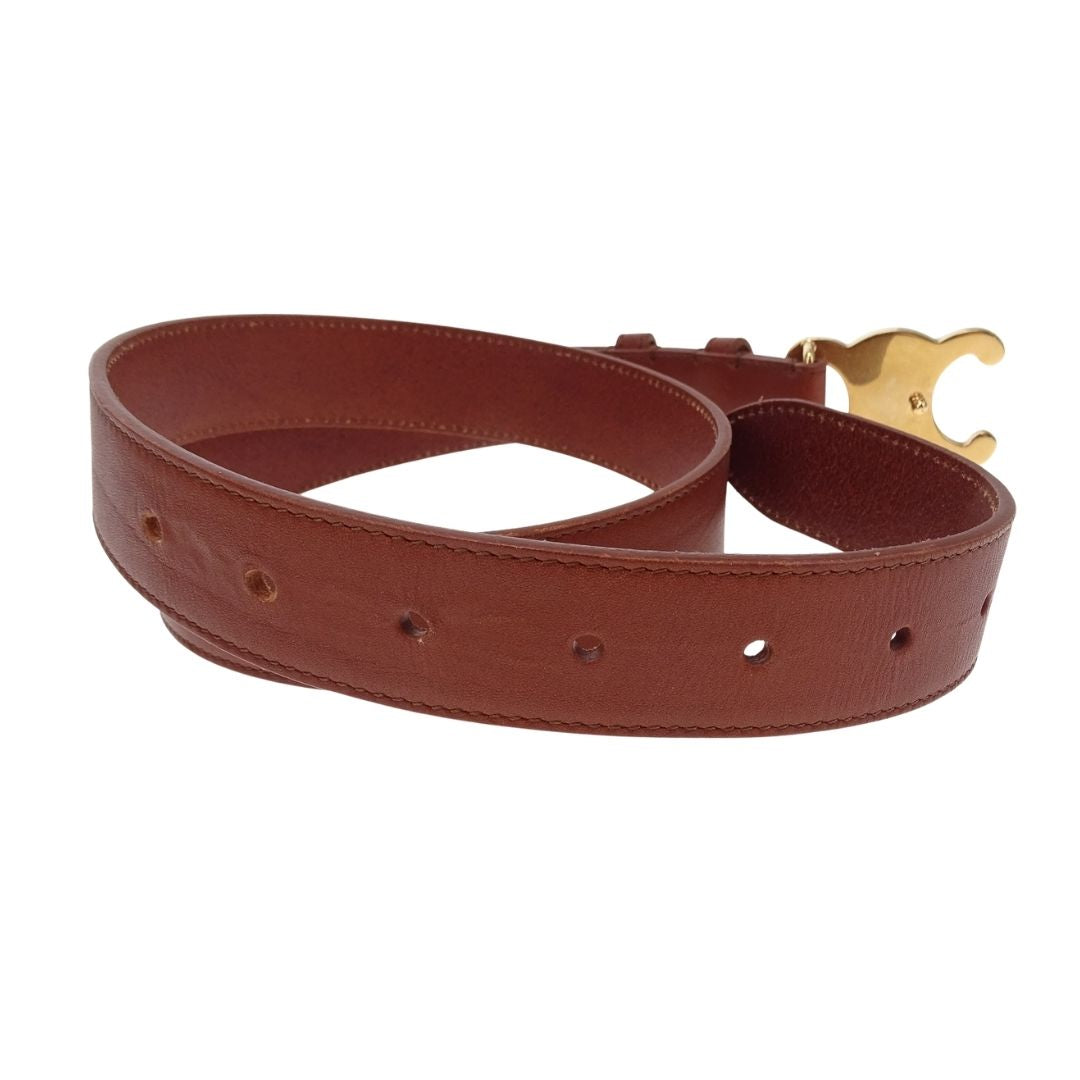 Celine Triomphe Belt 30 mm Tan GHW (size 85cm)