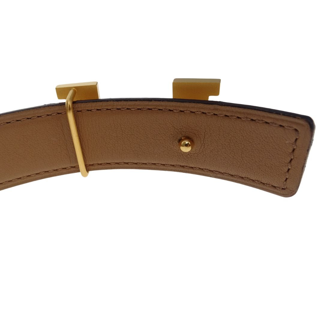 Hermes 24mm Belt Constance Buckle Reversible Biscuit and Nata size 75cm 2021