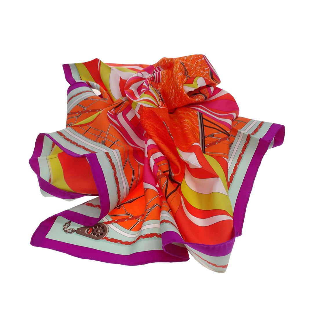 Hermes Spinnakers 90cm Silk Scarf