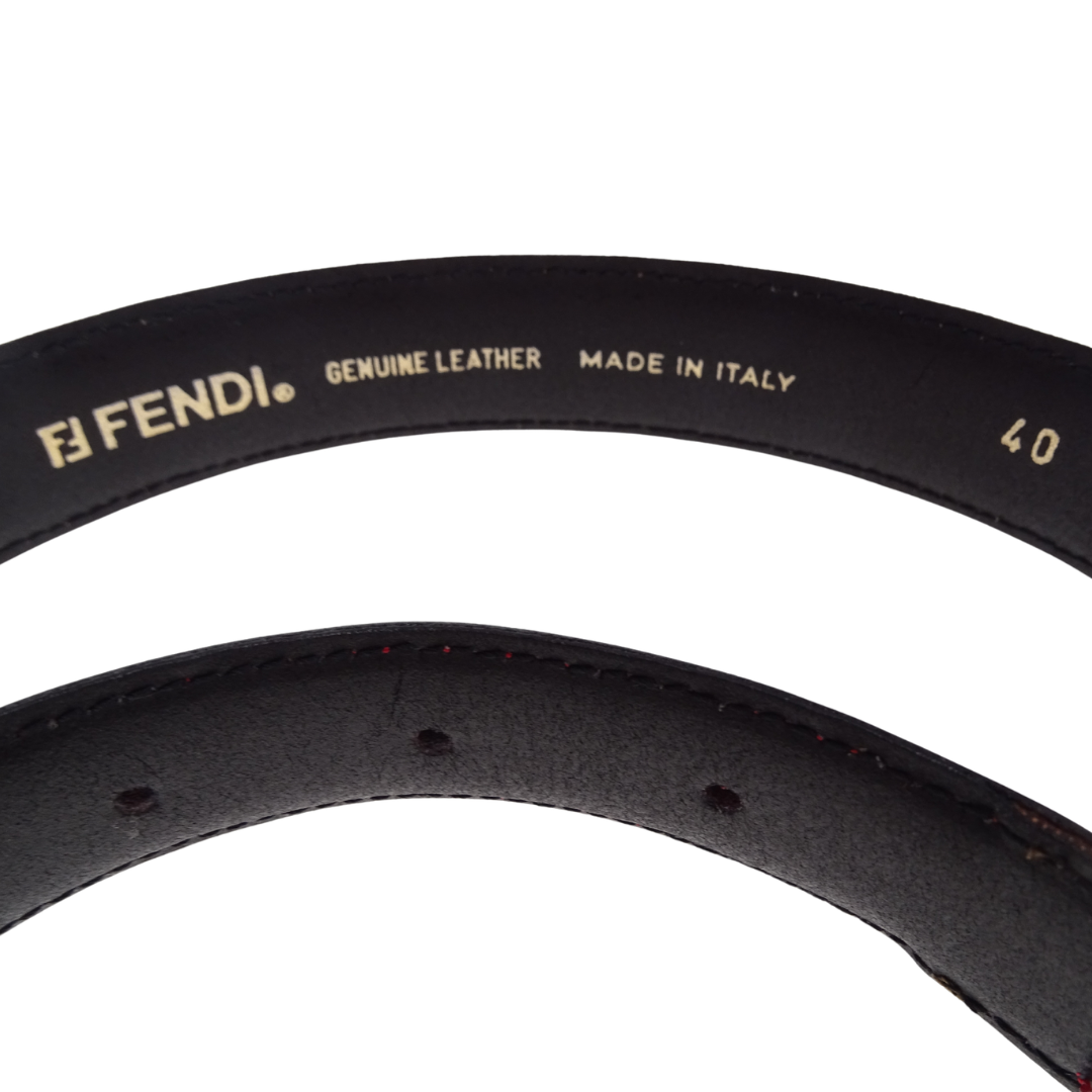Fendi Belt Leopard/Red Vintage (very small fit)