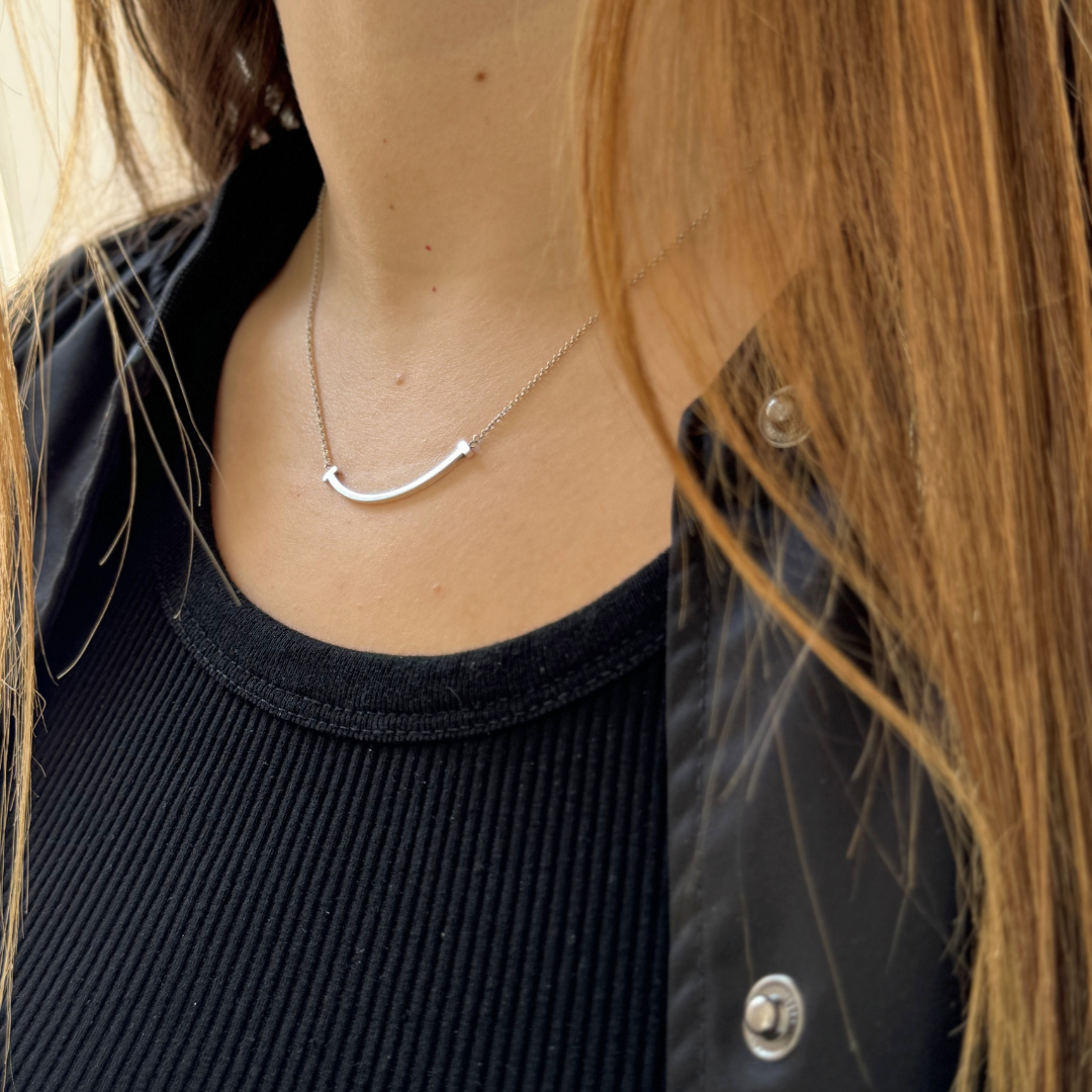 Mini Necklace T Smile Pendant Jewelry Tiffany T Smile Mini