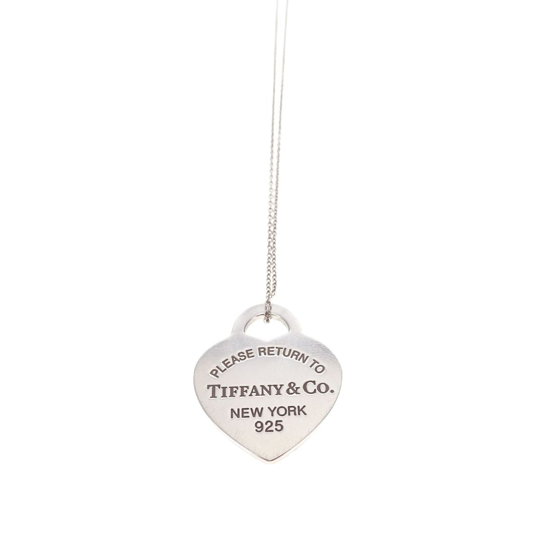 Tiffany & Co Sterling Silver RTT Heart Classic Necklace