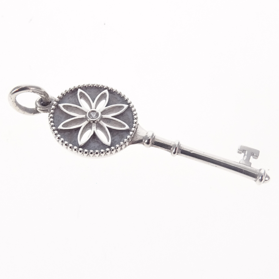 Tiffany & Co Blossom Key Pendant Sterling Silver With Diamond