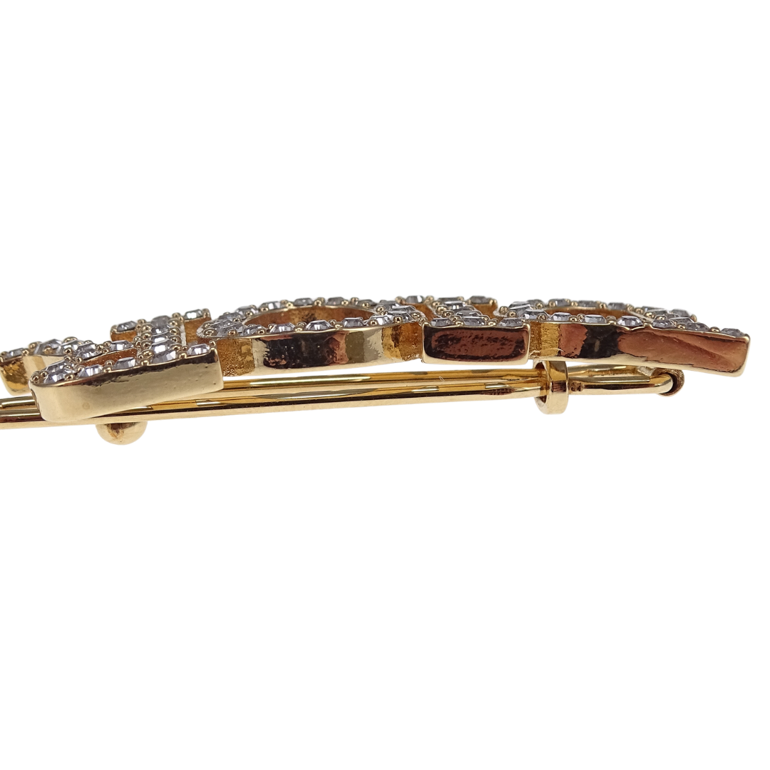 Dior Crystal Dior Logo Barrette Hair Clip
