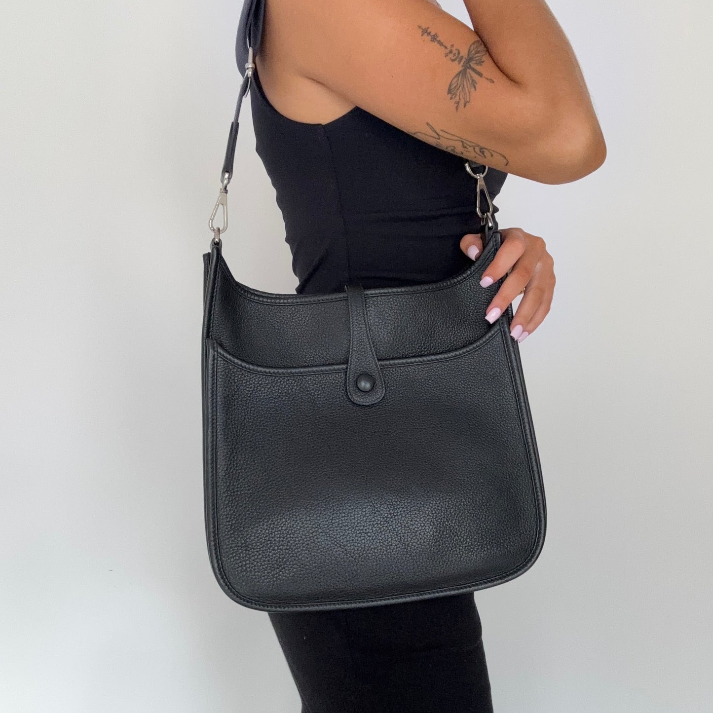 Hermes Evelyne III PM Black Togo Leather 2008