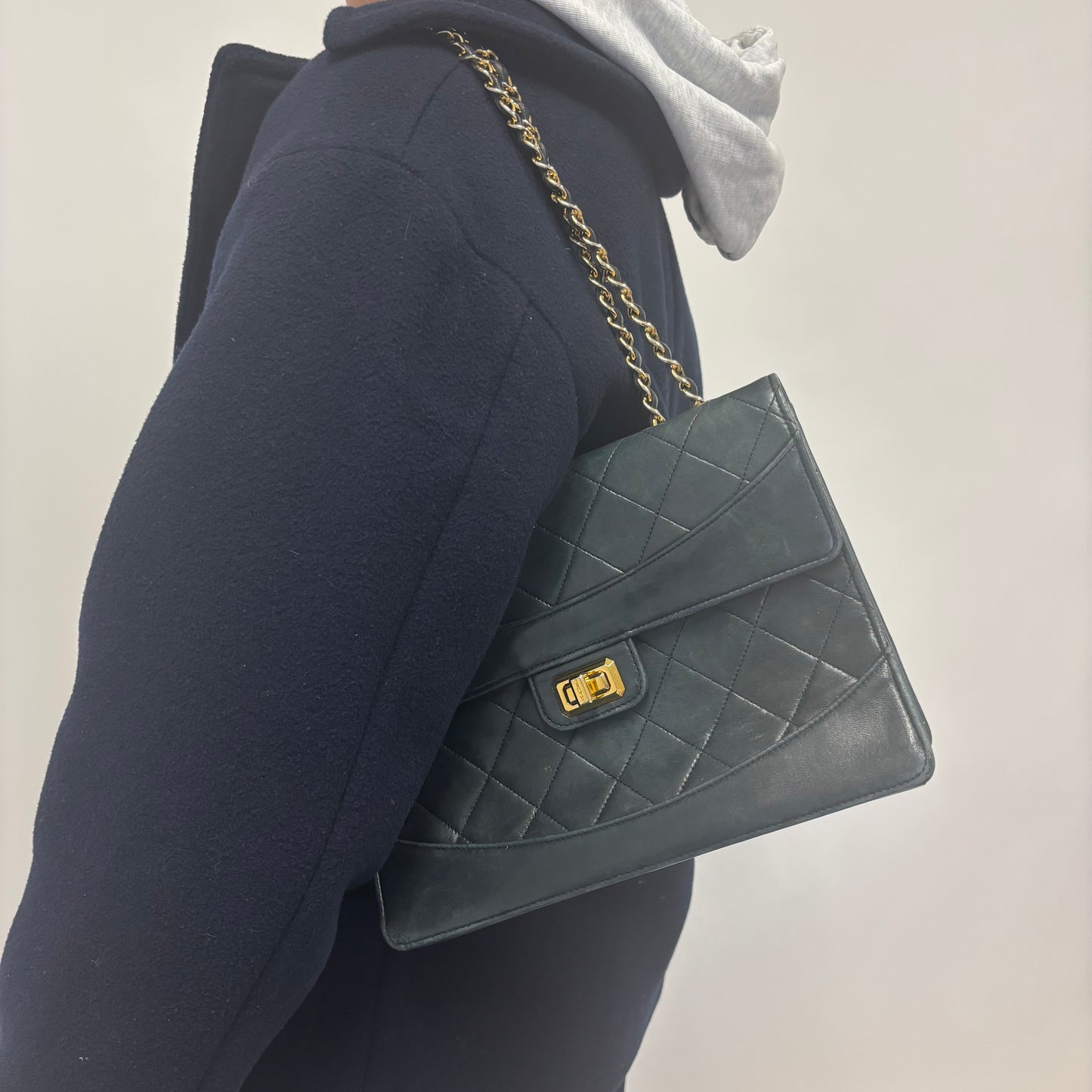 Chanel Mademoiselle Vintage Flap Bag In Lambskin 1990