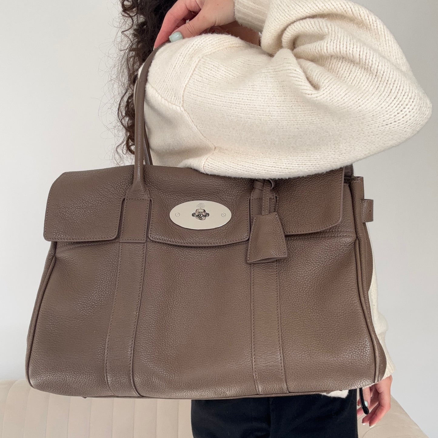Mulberry Bayswater Classic Taupe SHW