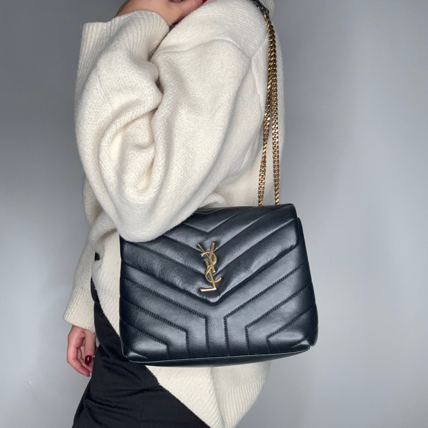 Saint Laurent Loulou Small Black GHW 2020 2