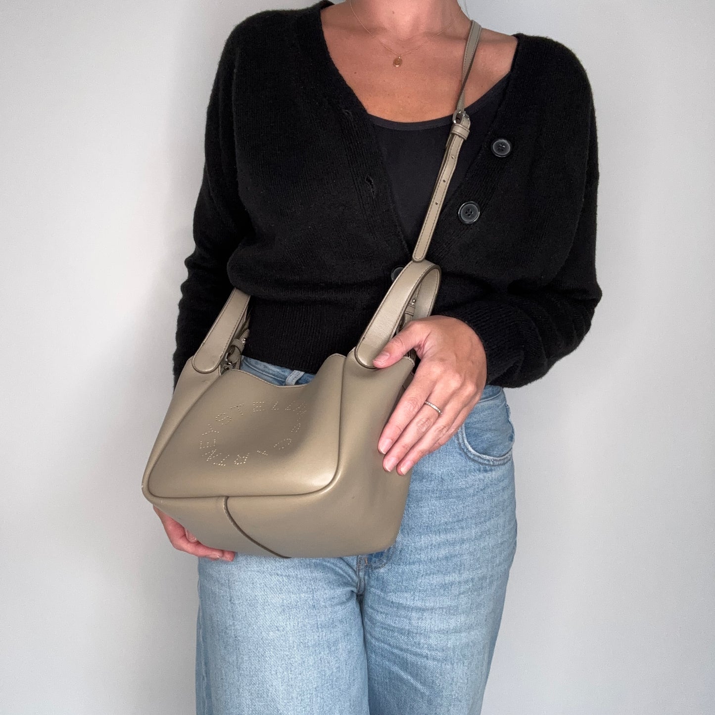 Stella McCartney Mini Logo Hammock Style Taupe