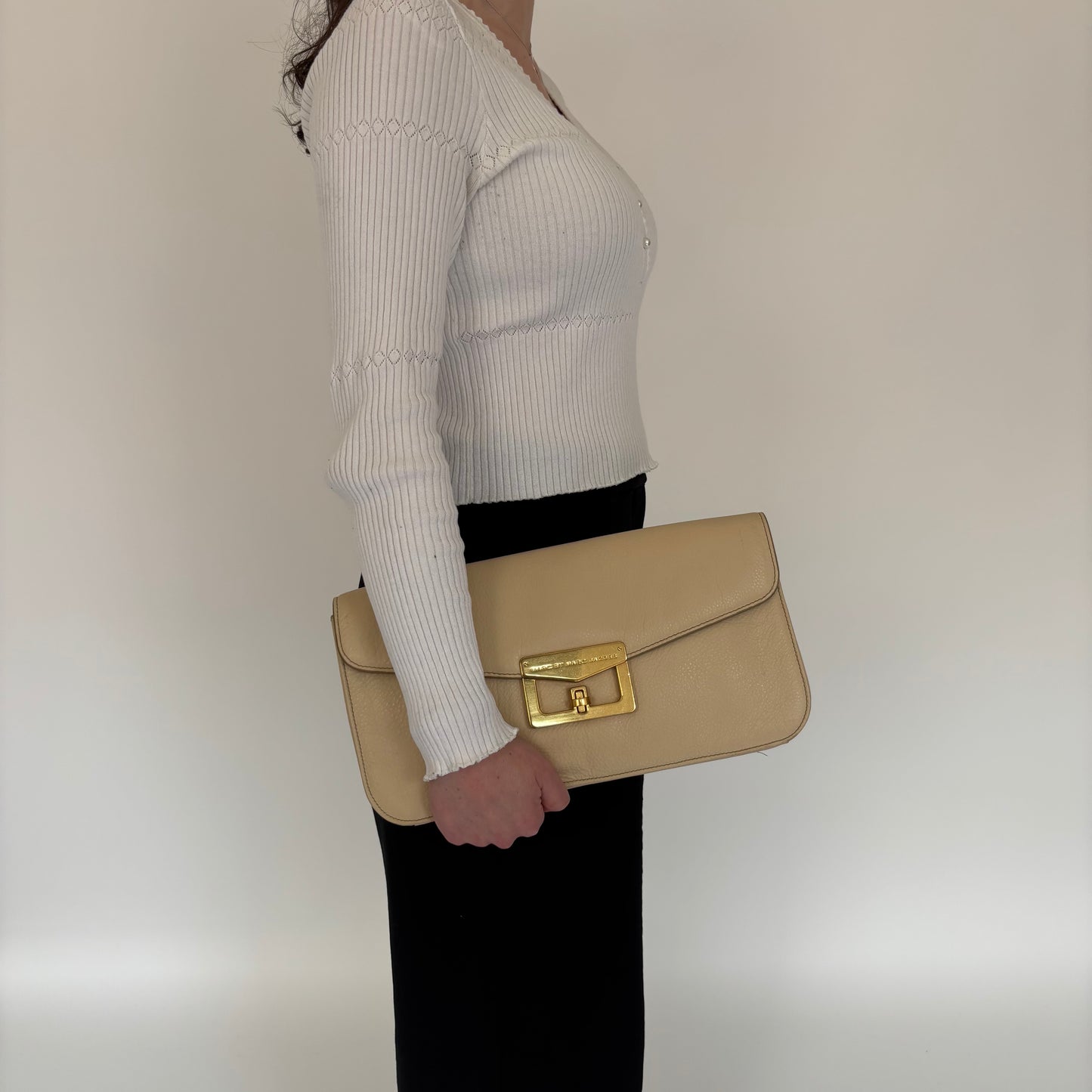 Marc Jacobs Bianca Clutch Cream