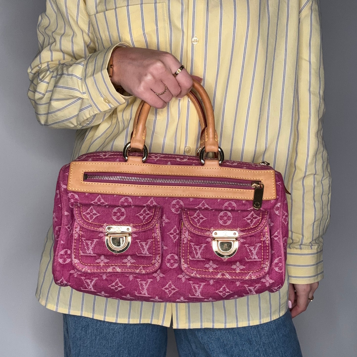 Louis Vuitton Neo Speedy Pink Denim SP0056 (2006)