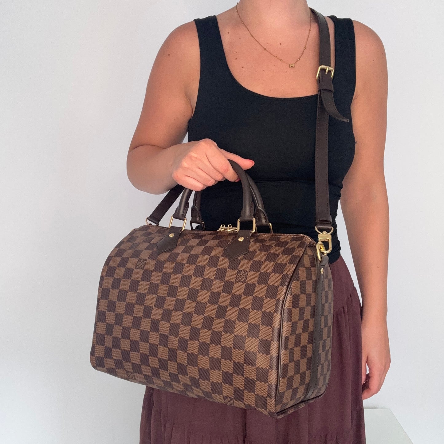 Louis Vuitton Speedy 30 Bandouliere Damier Ebene (NFID)