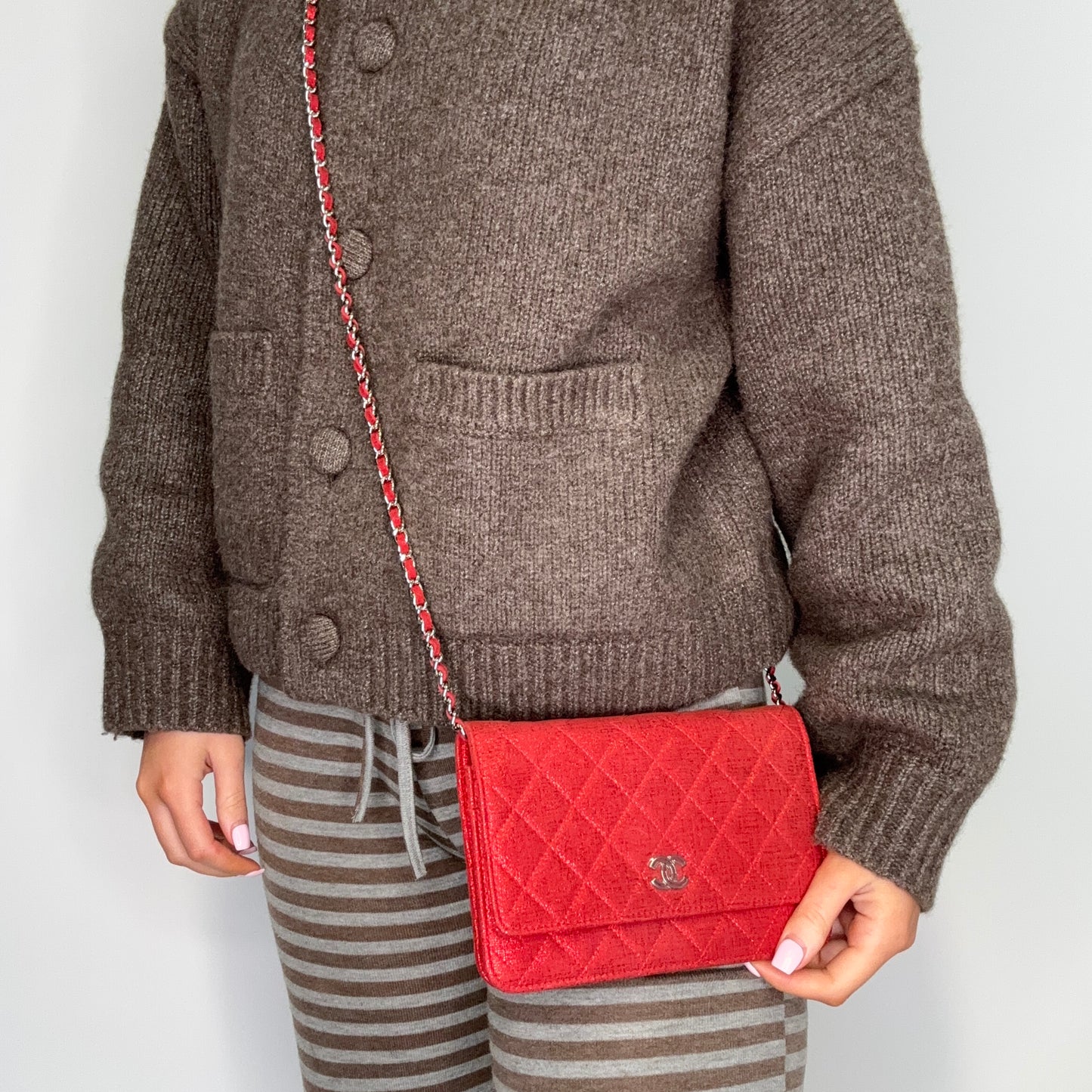 Chanel Wallet On Chain Paris Dallas Collection In Metallic Fabric 2014