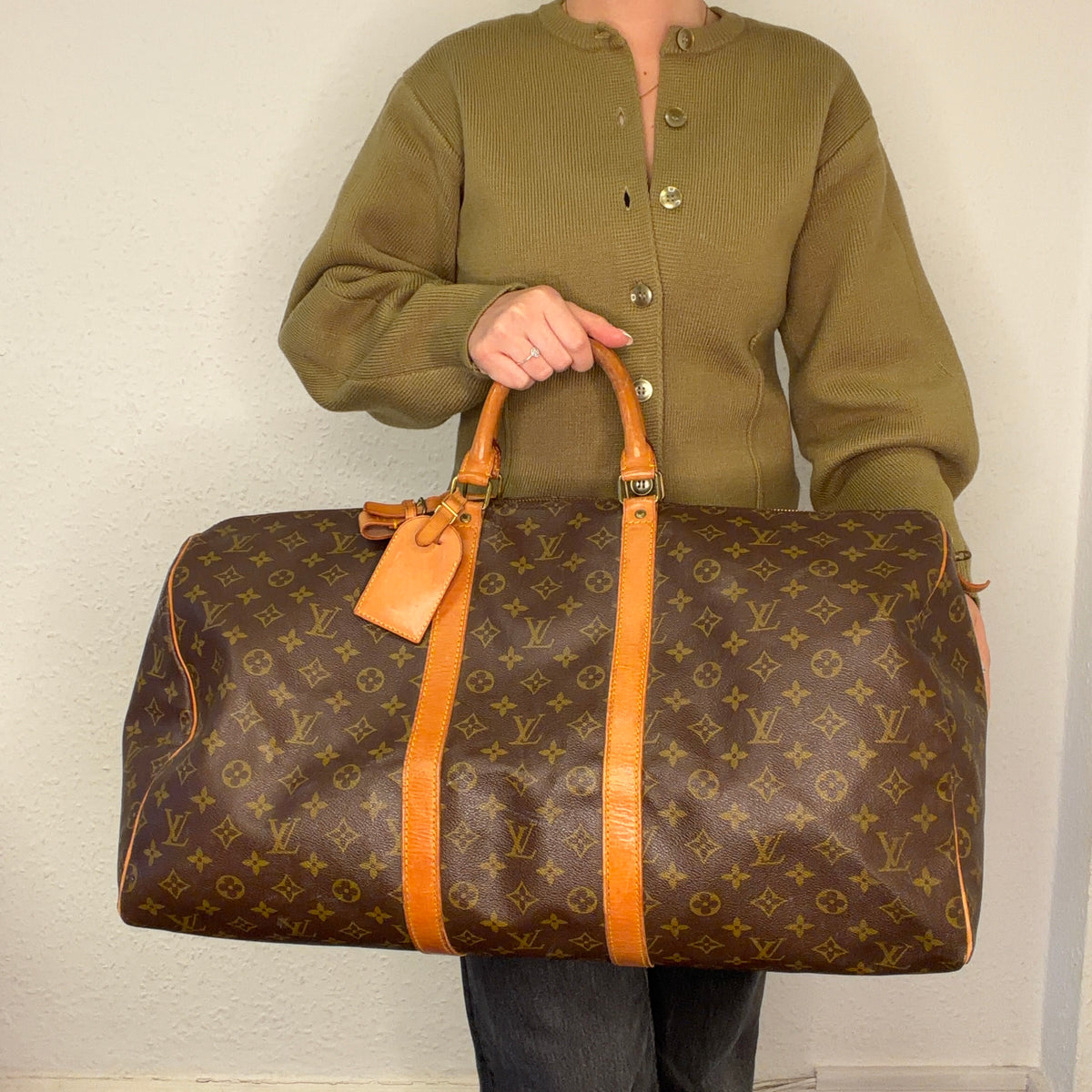 Louis Vuitton Keepall 55 Monogram Canvas Vintage SD824 1982