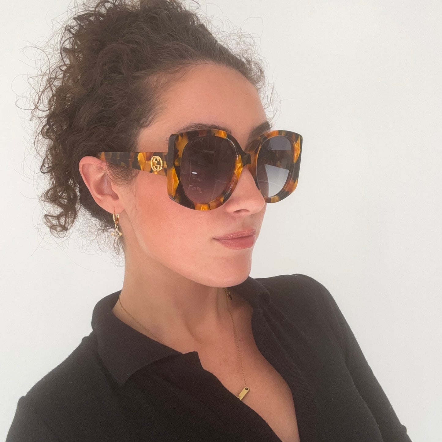 Gucci GG1257S Sunglasses Oversized Tortoise