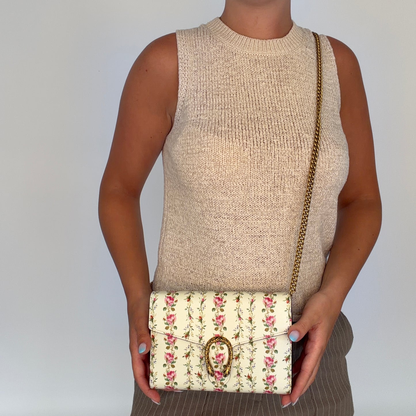 Gucci Dionysus Chain Wallet Ltd Ed Floral Print