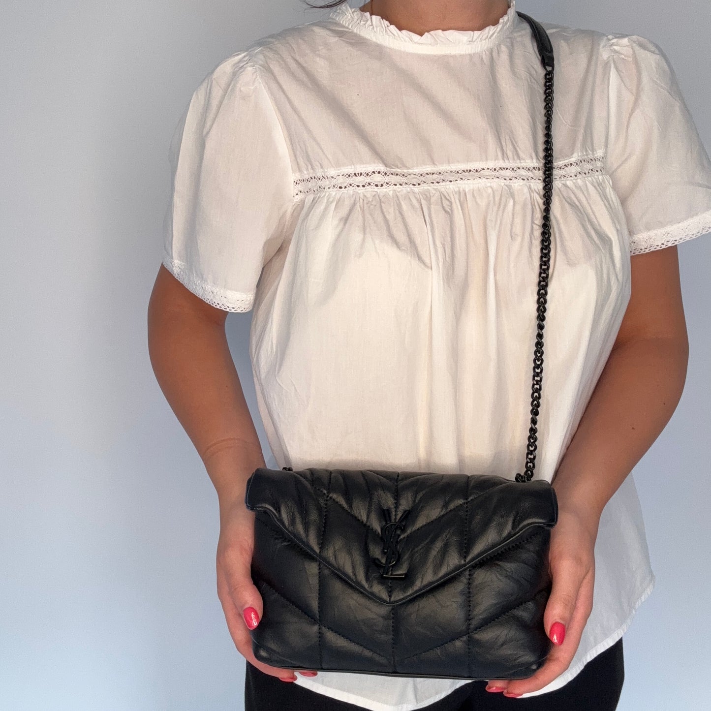 Saint Laurent Puffer Toy Chain Bag All Black 2020
