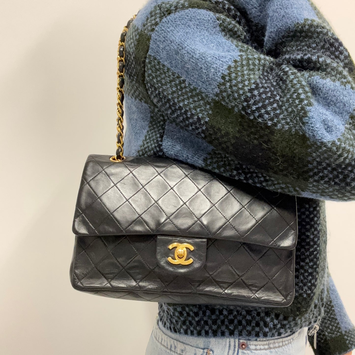 Chanel Classic Lambskin Double Flap Medium 1994/96