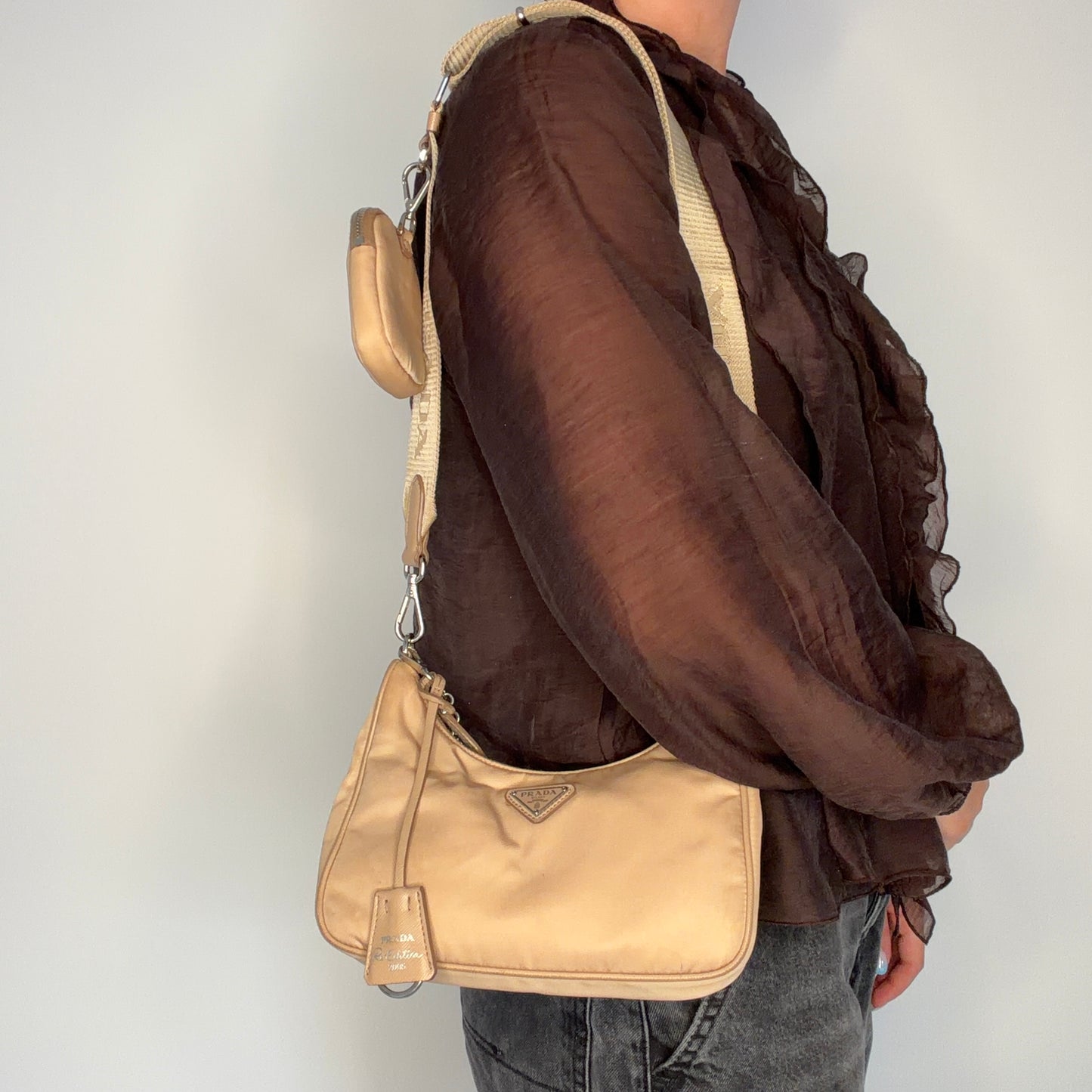 Prada Re-Edition 2005 Beige Re-Nylon Bag