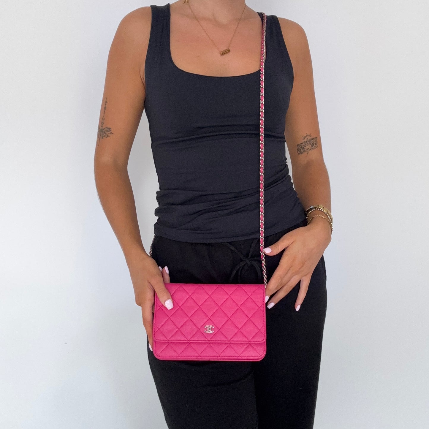 Chanel Wallet on Chain Hot Pink Caviar SHW 2015/16