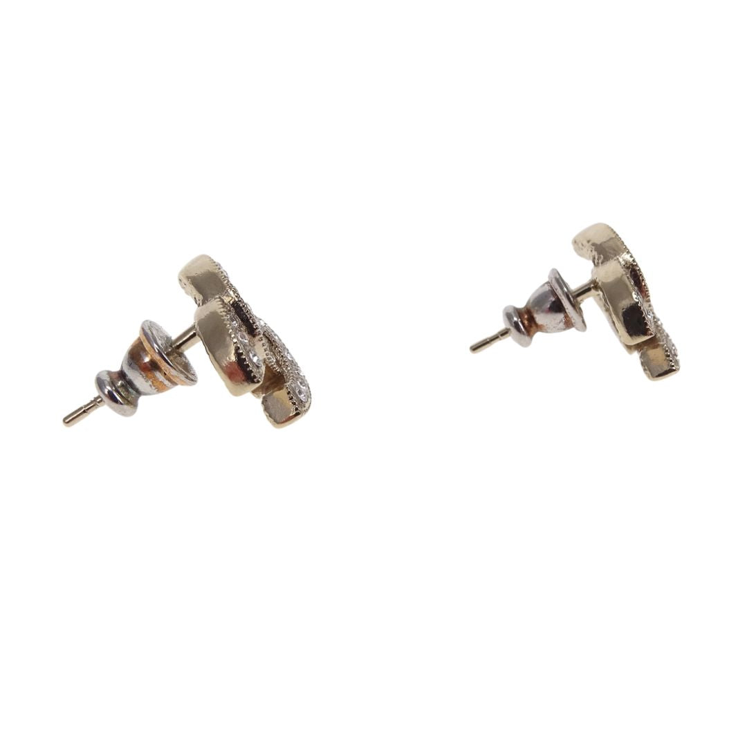 Chanel CC Studs Crystal and Goldtone 2020