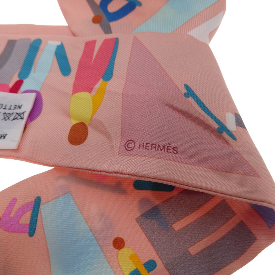 Hermes Figures Libres Twilly 100% Silk