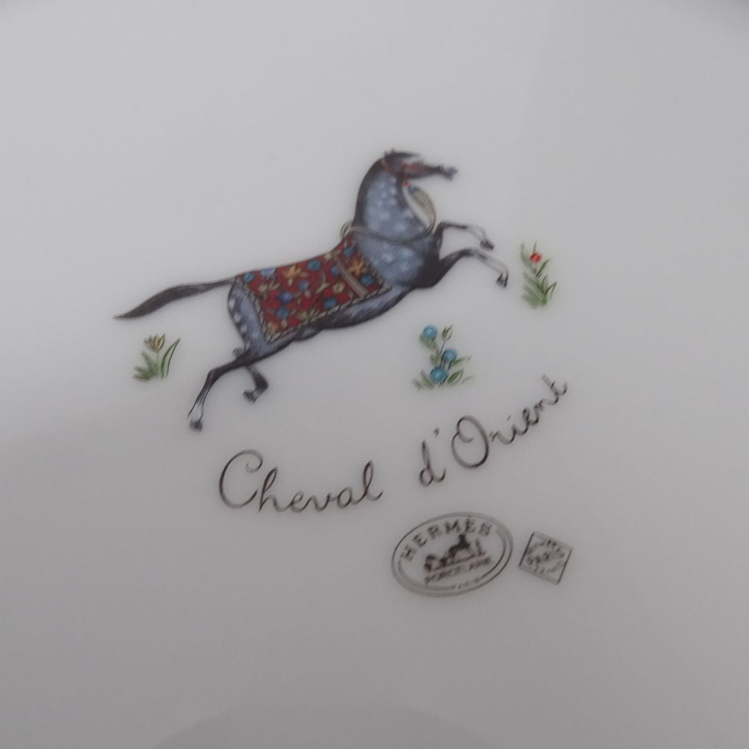 Hermes Cheval d’Orient Dessert Plate Porcelain