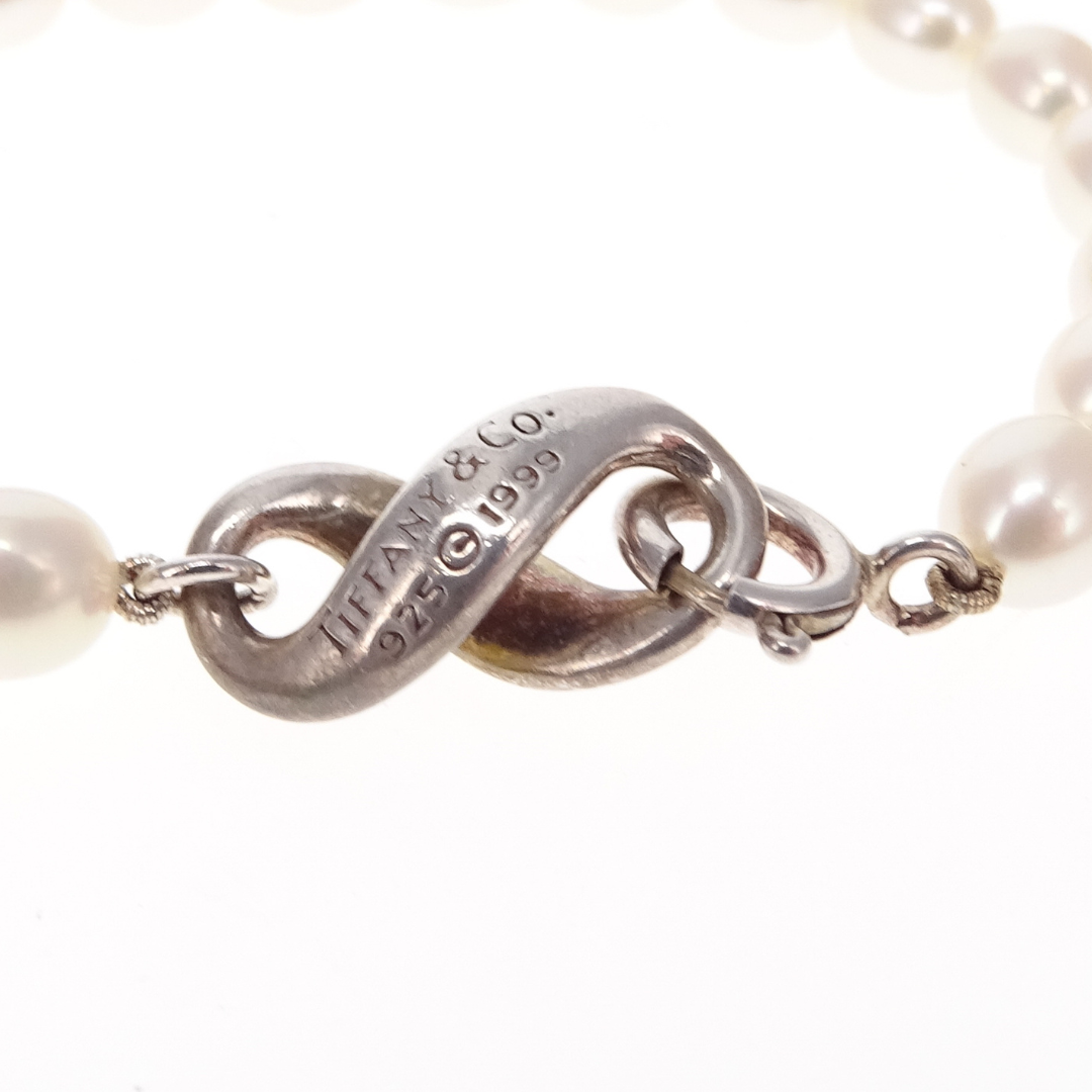 Tiffany & Co Infinity Link Bracelet Pearl and Sterling Silver