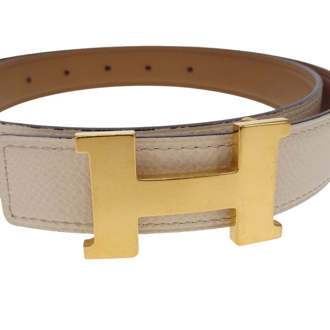 Hermes 24mm Belt Constance Buckle Reversible Biscuit and Nata size 75cm 2021