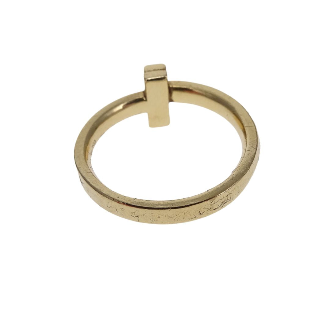 Tiffany & Co T1 Ring Yellow Gold with Diamonds - size 50