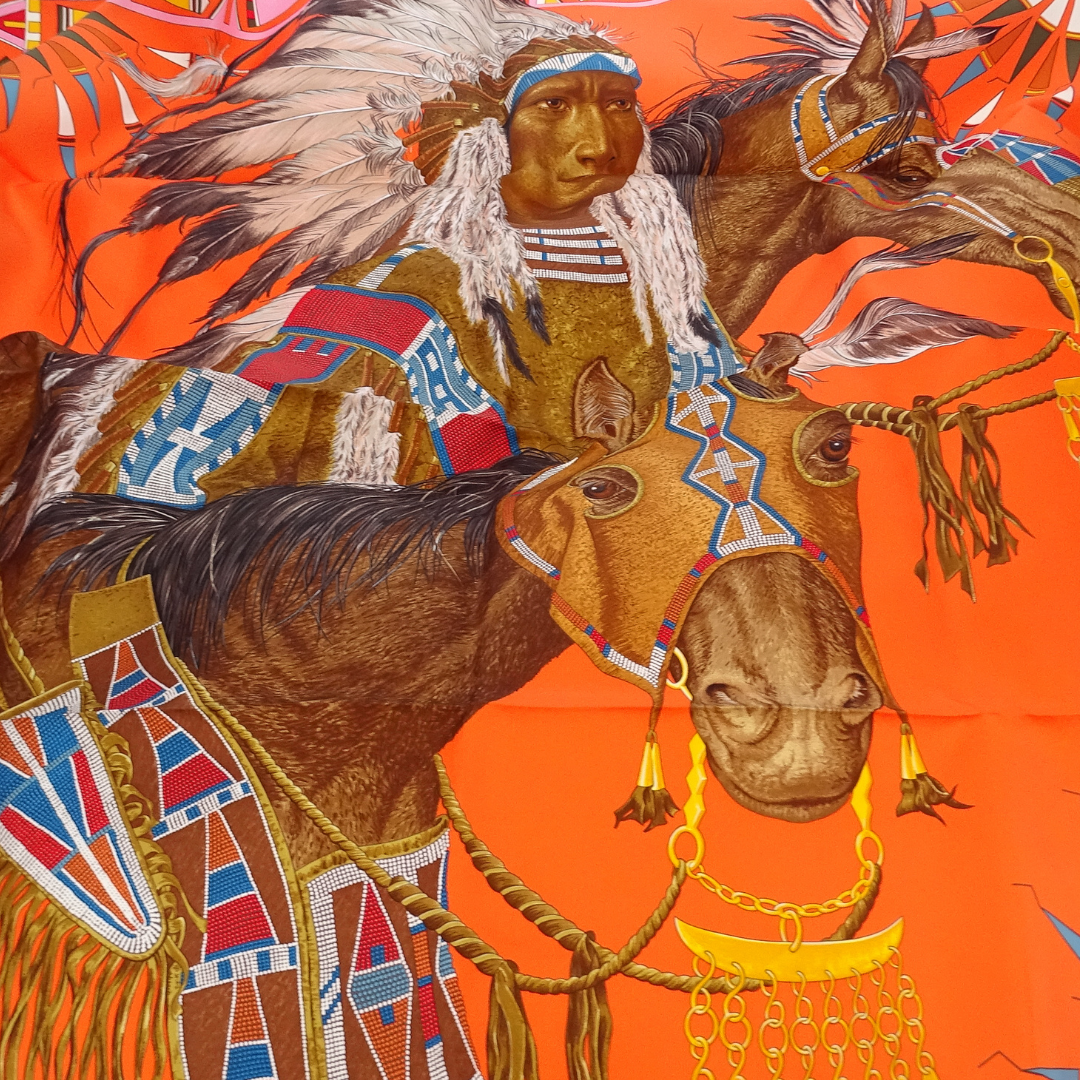 Hermes Apparat des Plaines 90cm Scarf 100% Silk