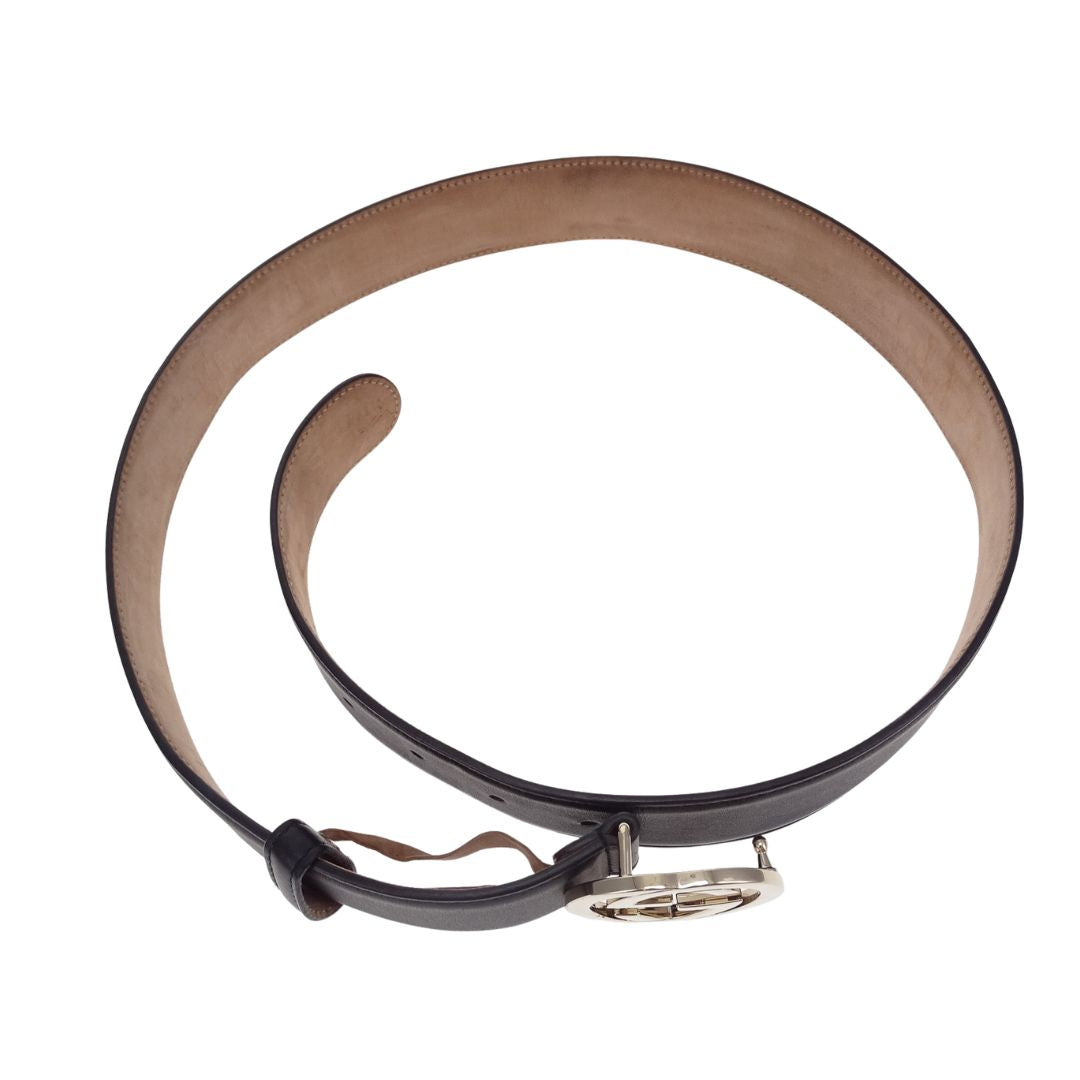 Gucci Interlocking G Belt 4cm Black 90cm